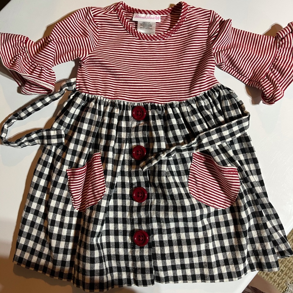 Bonnie Jean girls red dress. Size 2T